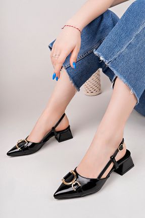 کفش پاشنه بلند کلاسیک مشکی زنانه چرم لاکی bakacstore - کد 923286703
