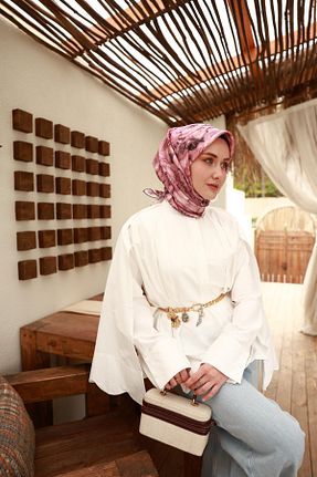 روسری صورتی İpek Tivil Silk Home - کد 933184727