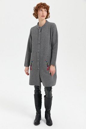 رویه طوسی زنانه پشمی Desen - کد 867376766