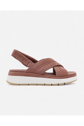 صندل قهوه ای زنانه پاشنه پر CLARKS - کد 929120309