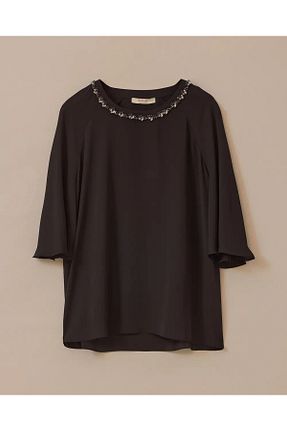 بلوز مشکی زنانه ساده Gala-Xi - کد 928233238