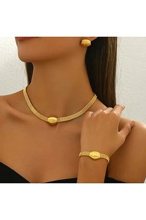 ست جواهر زرد زنانه 2+ byozanyılmaz - کد 933210464