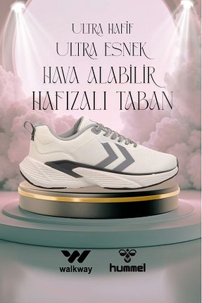 کفش اسنیکر سفید زنانه بند دار hummel - کد 929019176