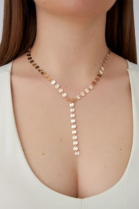 گردنبند جواهر طلائی زنانه Modex - کد 933217471