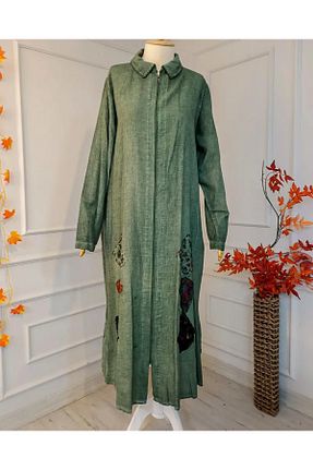 کلاه و ابایا سبز زنانه پنبه ای nevmira - کد 933228797