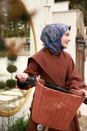 روسری آبی İpek Tivil Silk Home - کد 933938658