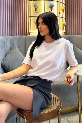 تیشرت سفید زنانه رگولار snow basic - کد 933259341