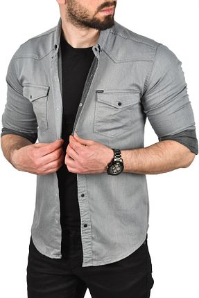پیراهن مشکی مردانه اسلیم فیت DeepSea - کد 933234587