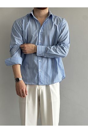 پیراهن آبی مردانه اورسایز MENOFOURSWEAR - کد 933248523