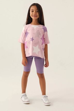 ست بالاتنه و پائین تنه صورتی بچه گانه بافتنی U.S. Polo Assn. - کد 804773706