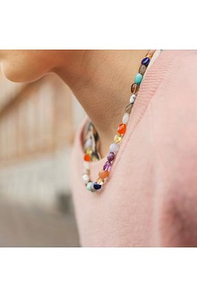 گردنبند نقره رنگی زنانه 925 عیار Trollbeads - کد 930194782