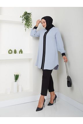 تونیک حجاب طوسی زنانه پلی استر Doque - کد 836066956