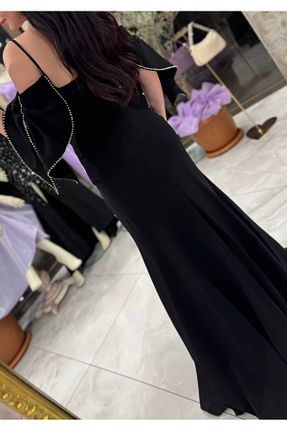 لباس مجلسی و فارغ التحصیلی مشکی زنانه کرپ missswans - کد 933232883