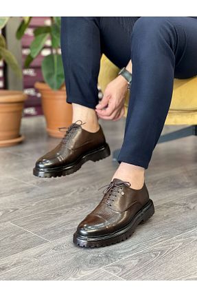 کفش کژوال قهوه ای مردانه چرم خالص MOR KUNDURA - کد 933278441