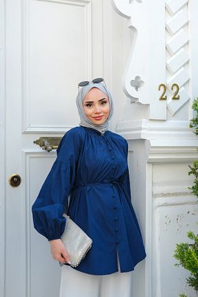 پیراهن حجاب سرمه ای زنانه رگولار LOCCO - کد 933269231