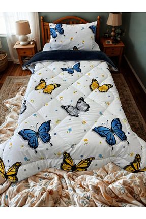 لحاف تکنفره طوسی Silikon Sudemhome - کد 934091227