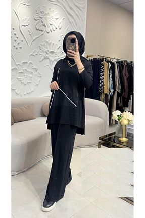 ست بالاتنه و پائین تنه مشکی زنانه پنبه ای Ceremony - کد 933325152