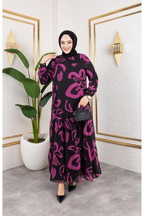 لباس حجاب صورتی زنانه رگولار HARMAN BUTİK - کد 920088232