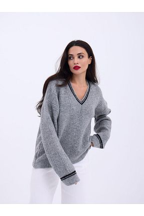 پلیور طوسی زنانه اسلیم stelol - کد 921077547