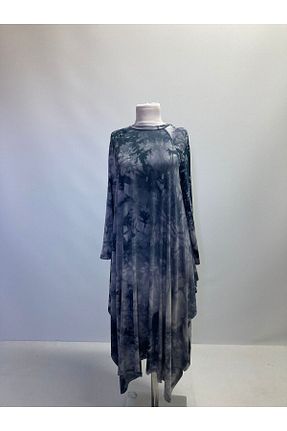 تونیک حجاب طوسی زنانه مخلوط ویسکون Plistre - کد 808066450