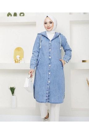 کت حجاب آبی زنانه رگولار HARMAN BUTİK - کد 859824315