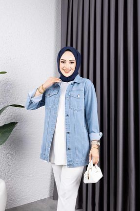 کت آبی زنانه رگولار HARMAN BUTİK - کد 880755209