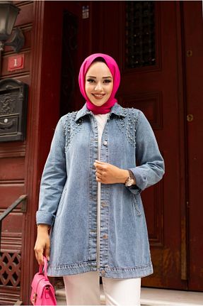 کت آبی زنانه رگولار HARMAN BUTİK - کد 856404062