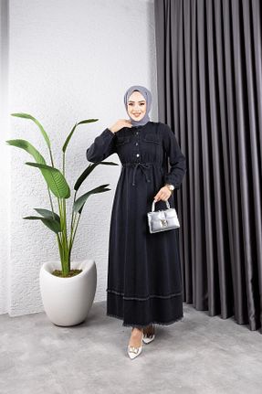 لباس حجاب مشکی زنانه رگولار HARMAN BUTİK - کد 882508874
