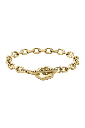 دستبند جواهر طلائی مردانه استیل (فولاد) Armani Exchange - کد 867000880