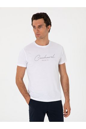 تیشرت سفید مردانه اسلیم فیت Cacharel - کد 933323035