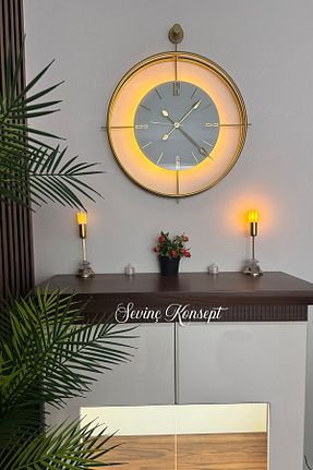 ساعت دیواری طلائی 50 x 60 SEVİNÇ KONSEPT - کد 844396102