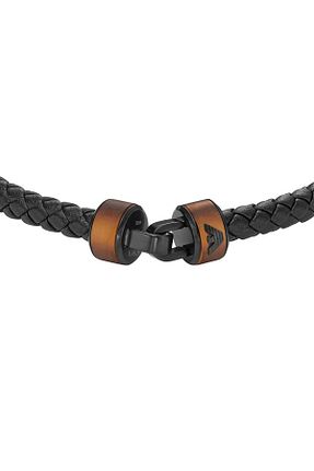دستبند استیل (فولاد) مشکی مردانه Emporio Armani - کد 767444613