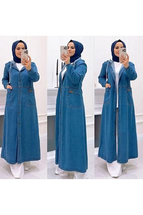 کلاه و ابایا آبی زنانه جین HARMAN BUTİK - کد 870754943