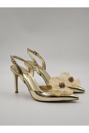 کفش مجلسی متالیک زنانه پاشنه نازک Ega ayakkabı - کد 933337437
