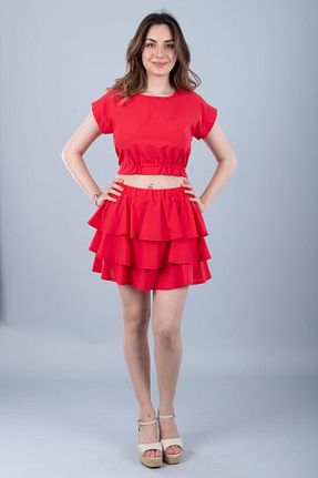 بلوز قرمز زنانه ساده Bonitas Beachwear - کد 933345344