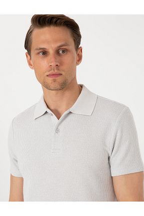 پولوشرت طوسی مردانه بافت Pierre Cardin - کد 933356795