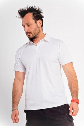 پولوشرت سفید مردانه پنبه ای MAXI DRY - کد 850661350