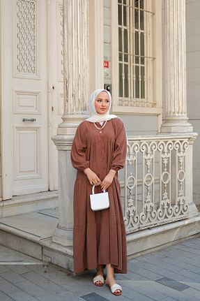 لباس قهوه ای زنانه بافتنی LOCCO - کد 934115761