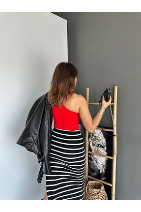 بلوز قرمز زنانه ساده Zerrincan Giyim - کد 934116572