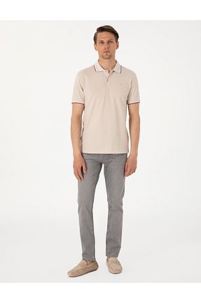 شلوار جین طوسی مردانه پاچه تنگ Pierre Cardin - کد 933360801