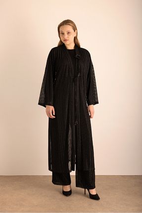 کیمونو و کافتان مشکی زنانه پلی آمید Aker - کد 933360045