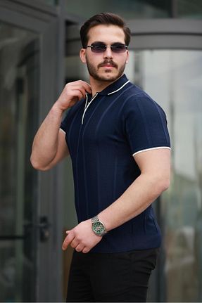 پولوشرت سرمه ای مردانه تریکو Miron - کد 927644089