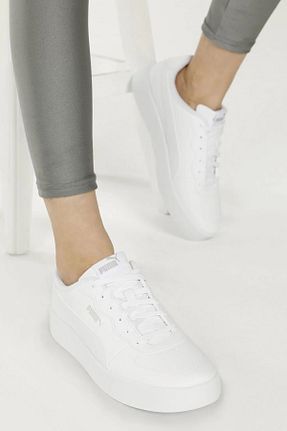 کفش اسنیکر سفید زنانه بند دار Puma - کد 933367474