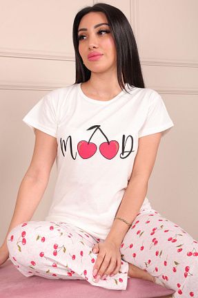 ست لباس راحتی سفید زنانه طرح دار Niket Life - کد 917801731