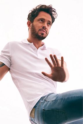 پولوشرت سفید مردانه %100 پنبه Avva - کد 95859345