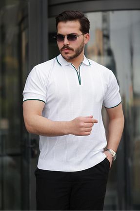 پولوشرت سفید مردانه تریکو Miron - کد 927644066