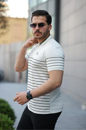 پولوشرت سفید مردانه رگولار Miron - کد 929262976