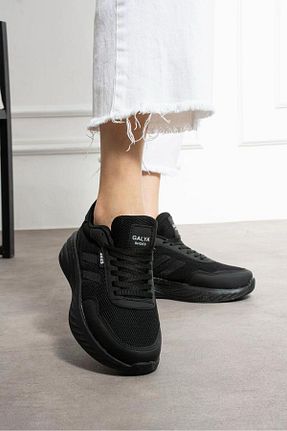 کفش اسنیکر مشکی زنانه بند دار galya shoes - کد 897957679