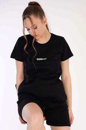 ست لباس راحتی مشکی زنانه چاپی Vienetta - کد 733418864