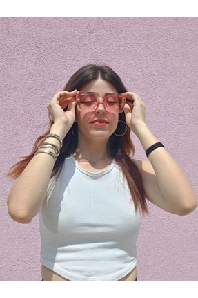 عینک آفتابی صورتی زنانه 60 Sunglasses - کد 933388205